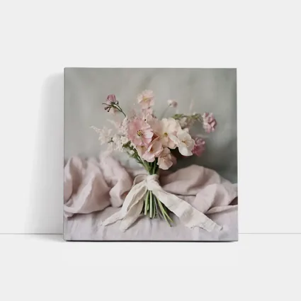 Pink Wildflower Bouquet Tied With Ribbon