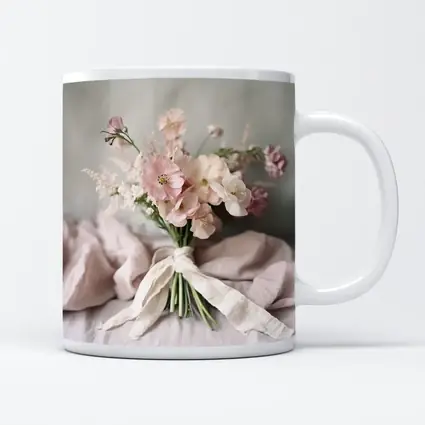 Pink Wildflower Bouquet Tied With Ribbon