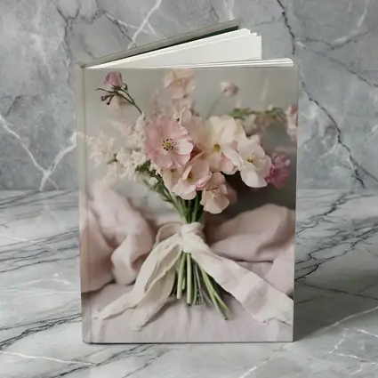 Pink Wildflower Bouquet Tied With Ribbon