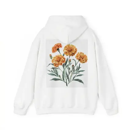 Marigold Flowers Watercolor Botanical Art