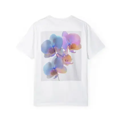 Pastel Orchid Flowers On White Background