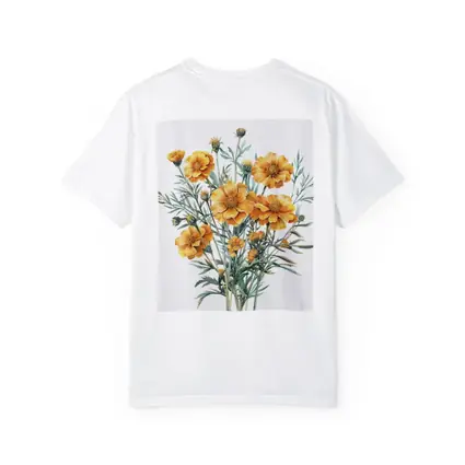 Watercolor Marigold Bouquet On White Background