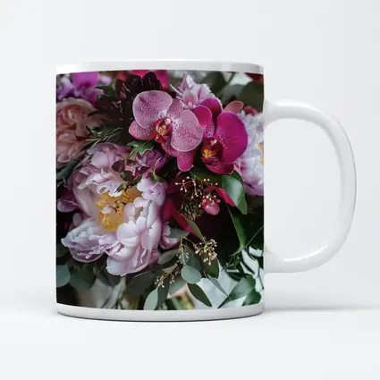 Pink Peonies Orchids Lush Floral Bouquet