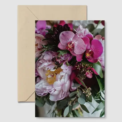 Pink Peonies Orchids Lush Floral Bouquet