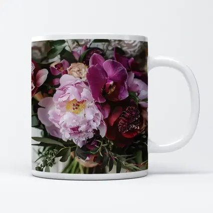 Pink Peony Purple Orchid Wedding Bouquet