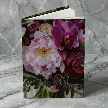 Pink Peony Purple Orchid Wedding Bouquet