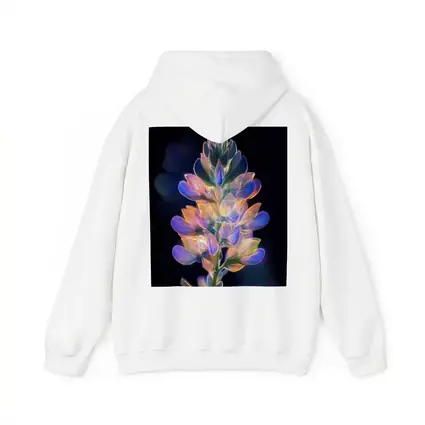 Glowing Lupin Flower Dark Background Neon