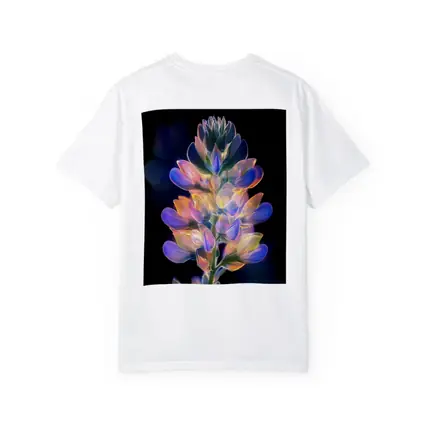 Glowing Lupin Flower Dark Background Neon