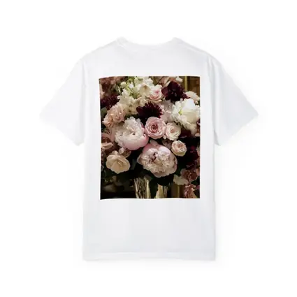Pink Peonies Roses Burgundy Floral Bouquet