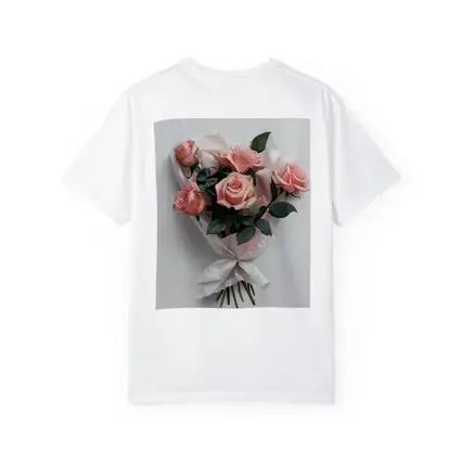 Pink Roses Bouquet Wrapped White Paper