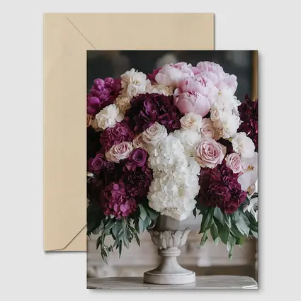 Peonies Hydrangea Roses Orchids Elegant Arrangement