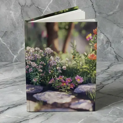 Garden Path Wildflowers Stone Steps Summer