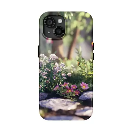 Garden Path Wildflowers Stone Steps Summer
