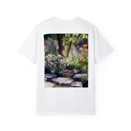 Garden Path Wildflowers Stone Steps Summer