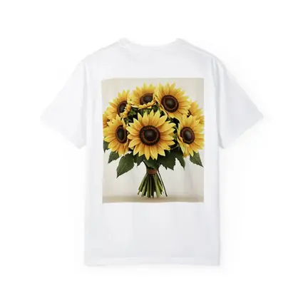 Sunflower Bouquet Tied With Twine Beige