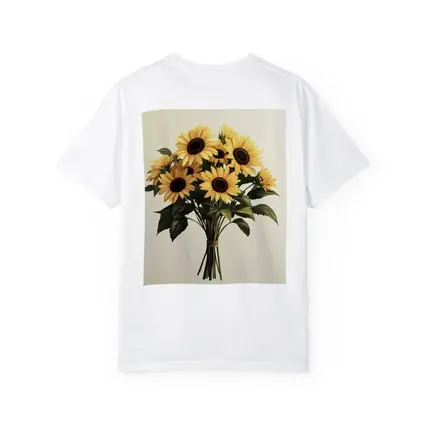 Sunflower Bouquet Tied With Twine Beige