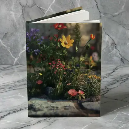 Wildflowers Growing Through Stone Pavement