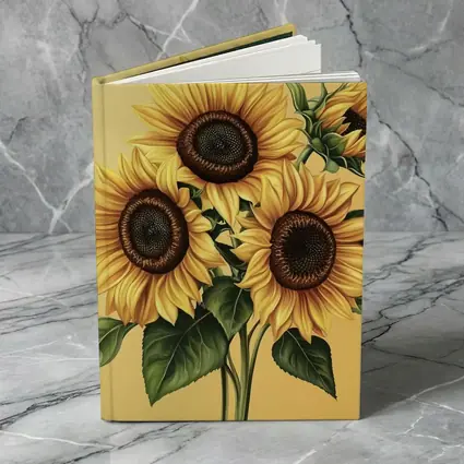 Sunflower Bouquet Illustration Yellow Warm Background