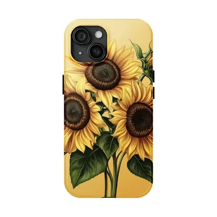 Sunflower Bouquet Illustration Yellow Warm Background