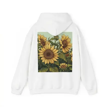 Sunflower Garden Illustration Soft Green Background