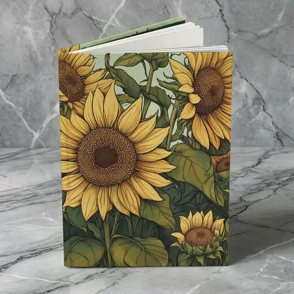 Sunflower Garden Illustration Soft Green Background