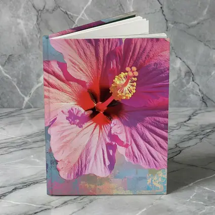 Pink Hibiscus Flower Bold Abstract Background