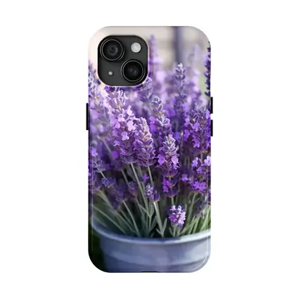 Lavender Flowers Bouquet In Metal Bucket