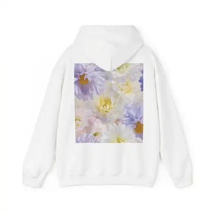 Soft Pastel Dahlias and Daisies Floral Pattern