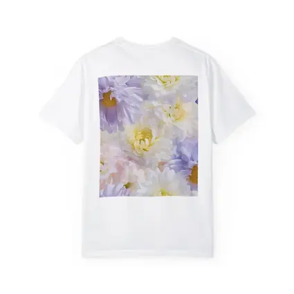 Soft Pastel Dahlias and Daisies Floral Pattern