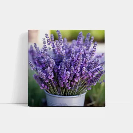 Lavender Bouquet in Silver Bucket Garden