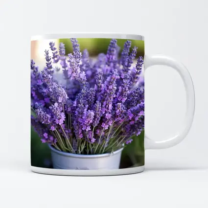 Lavender Bouquet in Silver Bucket Garden
