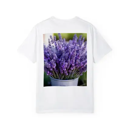 Lavender Bouquet in Silver Bucket Garden