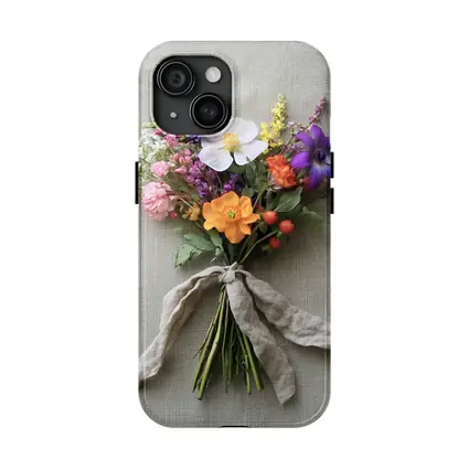 Wildflower Bouquet Tied With Linen Ribbon