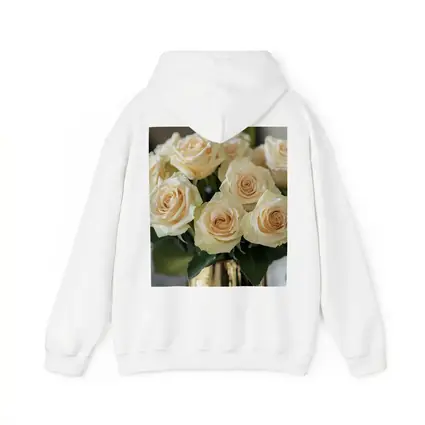 Cream Roses Bouquet In Gold Vase