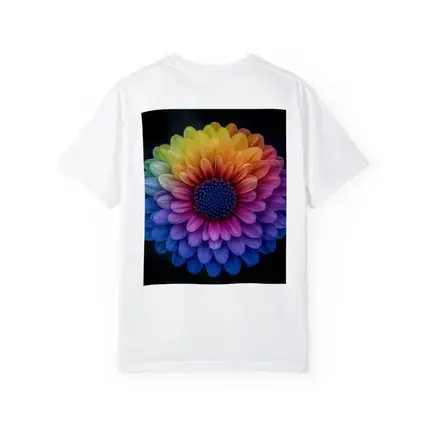 Rainbow Chrysanthemum Flower Dark Background