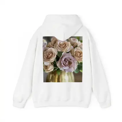 Dusty Pink Roses Bouquet Gold Vase