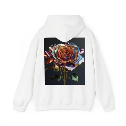 Metallic Iridescent Rose Dark Background