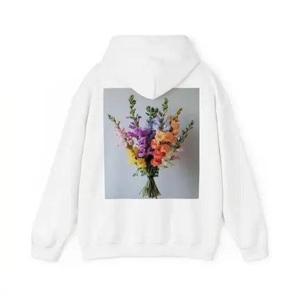 Colorful Snapdragon Bouquet Against Gray Background