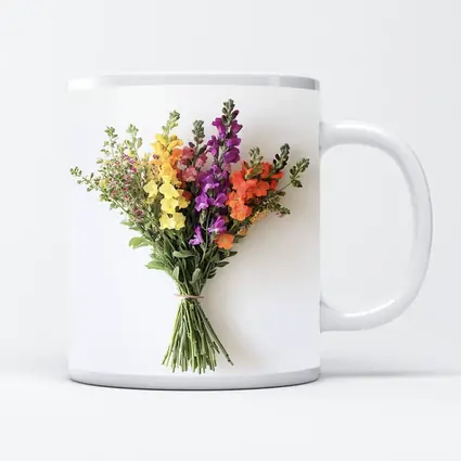 Snapdragon Wildflower Bouquet White Background