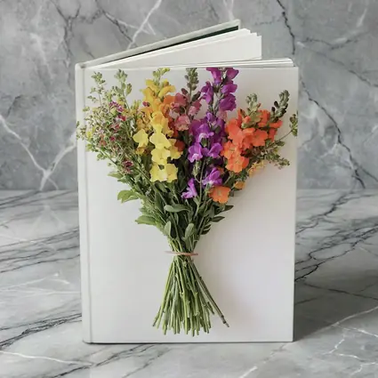 Snapdragon Wildflower Bouquet White Background