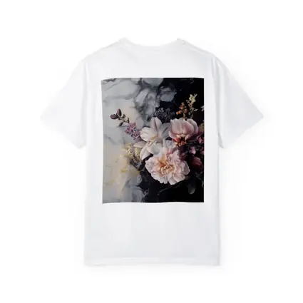 Peonies and Lilies on Dark Marble