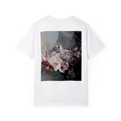 Orchid Hydrangea Bouquet Dark Marble Gold