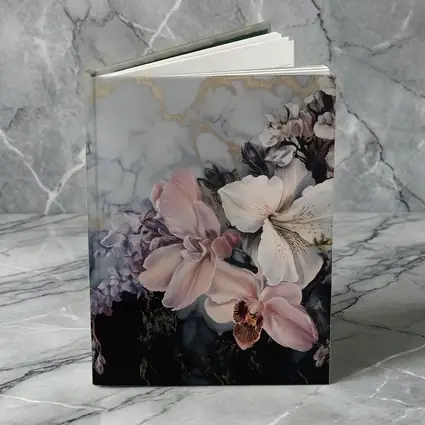 Orchids and Florals on Marble Gold