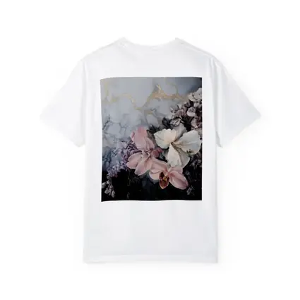 Orchids and Florals on Marble Gold