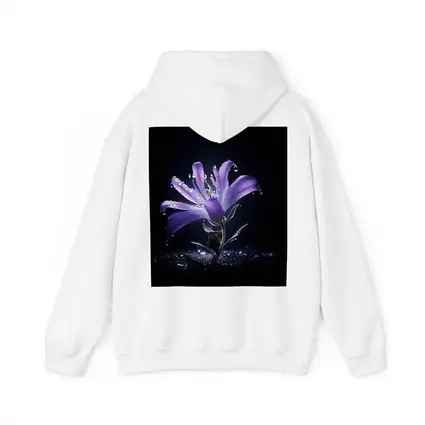 Purple Lily Flower Dark Black Background