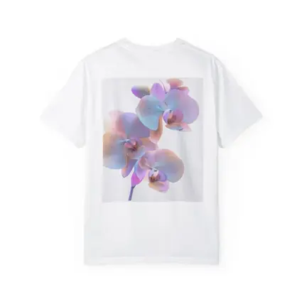 Pastel Orchid Flowers on White Background