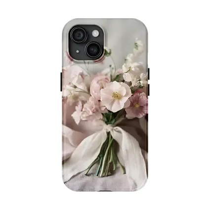 Pink Ranunculus Bouquet Soft Linen Background