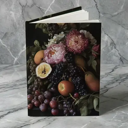 Dark Floral Still Life Fruit Botanical Art