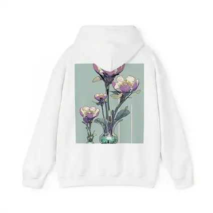 Art Nouveau Peonies In Glass Vases Illustration