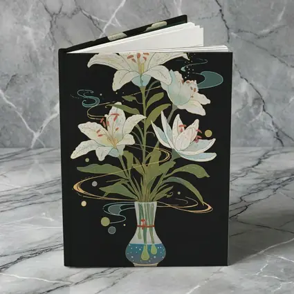 White Lily Bouquet Dark Mystical Art